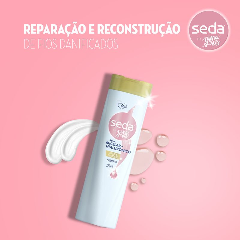 Shampoo Seda By Niina Secrets Água Micelar + Hialurônico 325ml