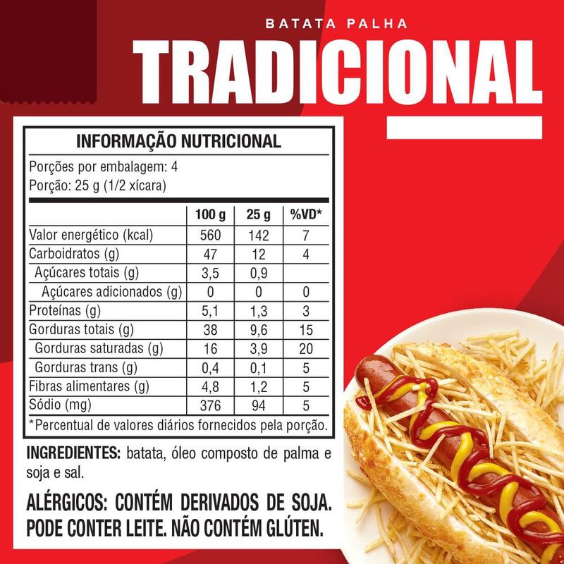 Batata ExtraFina Hot Dog 100g, YOKI