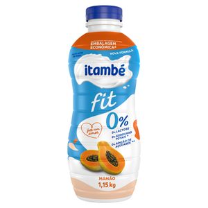 Iogurte Desnatado Itambé Fit Zero Lactose Mamão 1.15Kg Embalagem Econômica