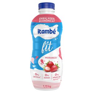 Iogurte Desnatado Itambé Zero Lactose/Açúcar Morango 1,15Kg Embalagem Econômica