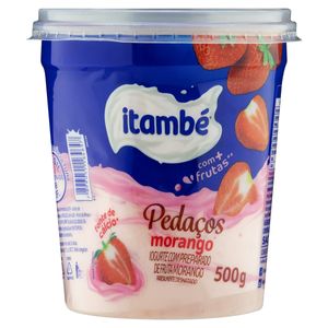 Iogurte Itambé Pedaços Parcialmente Desnatado Morango Pote 500g