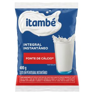 Leite em Pó Itambé Integral Instantâneo Pacote 400g