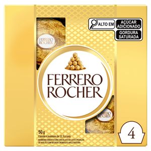 Bombom Ferrero Rocher 50g c/ 4 Unid