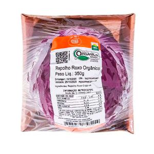 Repolho Roxo Rio De Una Orgânico 350g