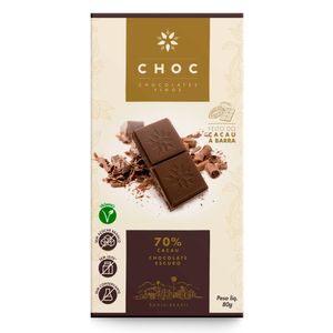 Chocolate Choc Finos 70% Cacau Zero Açúcar Barra 80g