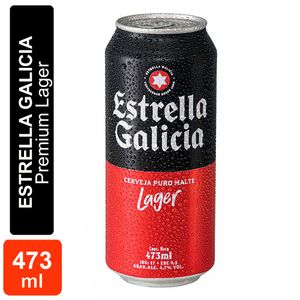 Cerveja Estrella Galicia Lager Puro Malte Lata 473ml