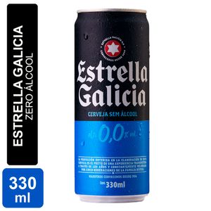 Cerveja Estrella Galicia Zero Álcool Lata 330ml