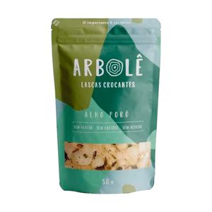 Lascas Crocantes Arbolê sem Glúten, Lactose, Açúcar Alho Poró 50g