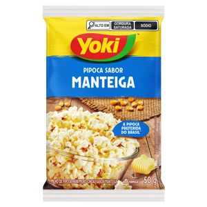 Pipoca Yoki p/ Micro-Ondas Manteiga Pacote 50g