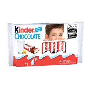 Chocolate Kinder ao Leite 75g com 6 Unidades