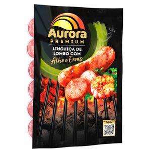 Linguiça de Lombo Aurora Premium Alho e Ervas 500g