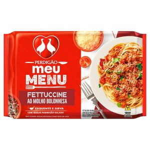 Fettuccine ao Molho Bolonhesa c/ Queijo Parmesão Ralado Perdigão Meu Menu Pacote 300g