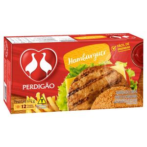 Hambúrguer de Frango e Bovina Perdigão Caixa 672g com 12 Unidades