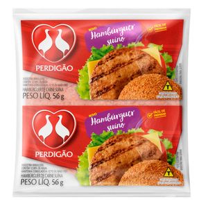 Hambúrguer Suíno Perdigão Congelado Pacote 56g