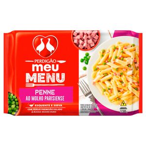 Penne Perdigão Meu Menu ao Molho Parisiense c/ Queijo Parmesão Ralado Congelado 300g