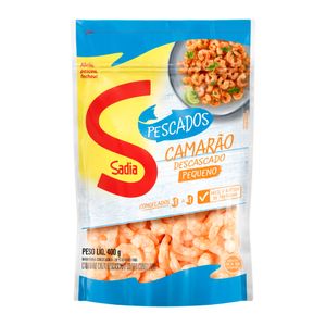 Camarão Cinza Sadia Pescados Descascado Cozido 80/100 Pouch Congelado 400g