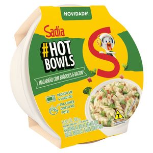 Macarrão Sadia Hot Bowls com Brócolis e Bacon Pote 300g