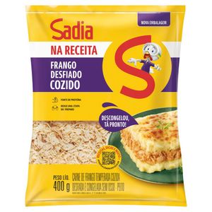 Frango Desfiado Temperado Cozido Sadia Na Receita 400g