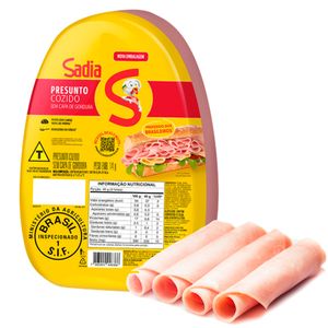 Presunto Cozido Sadia sem Capa de Gordura Fatiado