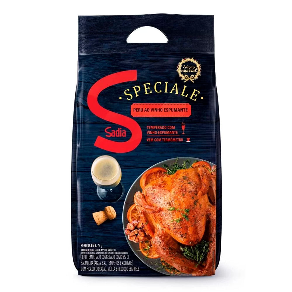 Peru Sadia Speciale Temperado ao Vinho Espumante Pacote Congelado