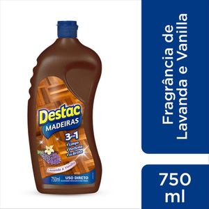 Limpador Destac Uso Direto p/ Pisos de Madeira 3 em 1 Madeira Squeeze 750ml