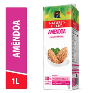 Bebida Vegetal Natures Heart Amêndoa 1l