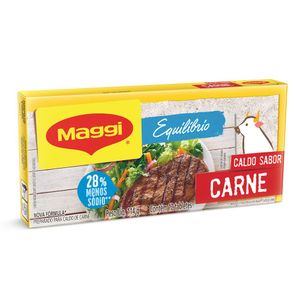 Caldo em Tablete Maggi Menos Sódio Carne 114g