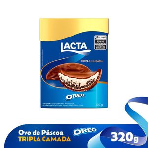 Ovo de Páscoa Lacta Oreo c/ Creme de Baunilha 320g