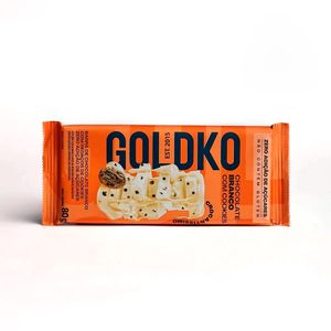 Chocolate Goldko Branco c/ Cookies Zero Açúcar Pacote 80g