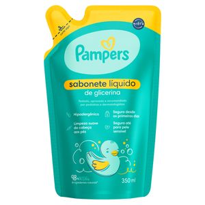 Sabonete Líquido Pampers de Glicerina da Cabeça aos Pés Sachê 350ml