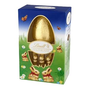 Ovo de Páscoa Lindt Gold Bunny Chocolate Ao Leite Caixa 125g