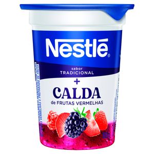 Iogurte Parcialmente Desnatado Nestlé Tradicional + Calda Frutas Vermelhas Copo 150g