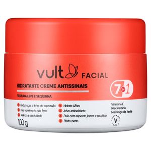 Hidratante Creme Facial Vult Antissinais Pote 100g