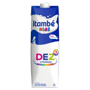 Leite Uht Integral Itambé Kids Dez Vitaminas Caixa c/ Tampa 1l