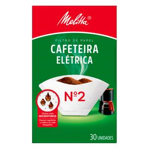 Filtro de Papel Melitta Cafeteira Elétrica N.2 c/ 30 Unid