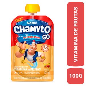 Iogurte Chamyto Go Parcialmente Desnatado Vitamina de Frutas Squeeze100g
