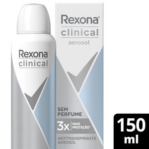 Desodorante Aerossol Rexona s/ Perfume 96h Clinical 150ml