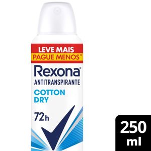 Desodorante Antitranspirante Aerossol Rexona Cotton Dry 250ml