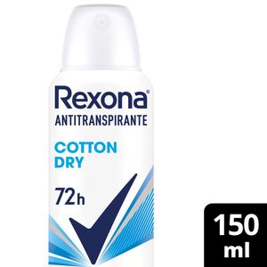 Desodorante Antitranspirante Aerossol Rexona Feminino Cotton Dry 150ml