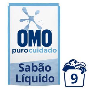 Lava-Roupas Líquido Omo Puro Cuidado Refil 900ml