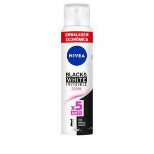 Desodorante Aerossol Nivea Invisible For Black & White Clear 200ml Embalagem Econômica