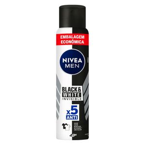 Desodorante Aerossol Nivea Invisible For Black & White Men 200ml Embalagem Econômica