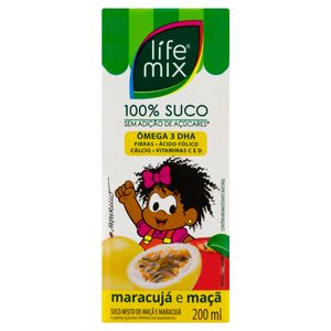 Suco Life Mix Turma da Mônica Maracujá e Maçã Caixa 200ml