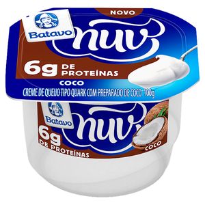 Creme de Queijo Quark Batavo Nuv 6g de Proteínas Coco Pote 100g