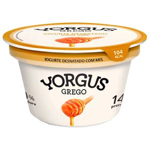 Iogurte Yorgus Grego 0% Gordura Natural c/ Mel 130g