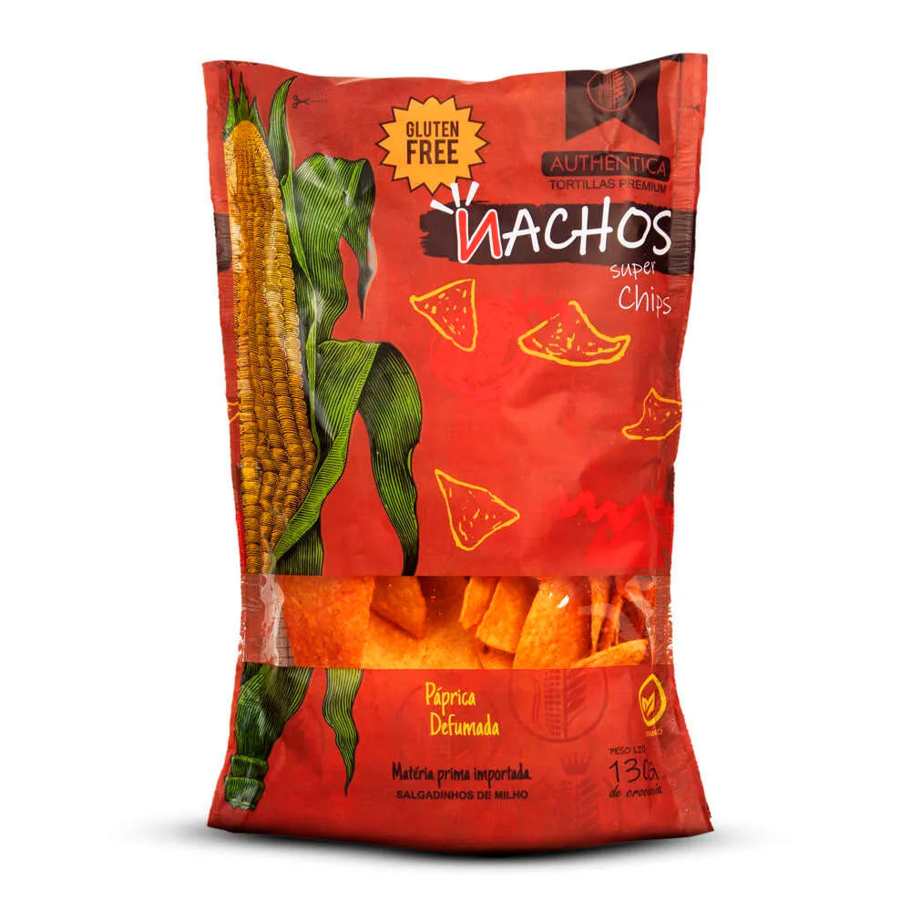 Tortillas Super Nachos Authentica Premium Páprica Defumada130g