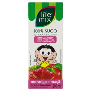 Suco Life Mix Turma da Mônica Morango e Maçã Caixa 200ml