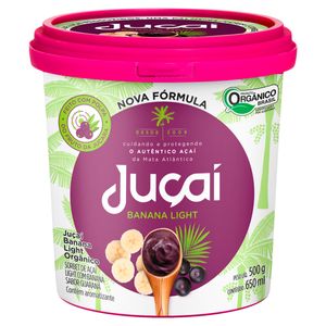 Sorbet de Açaí Juçaí c/ Banana Light Orgânico Pote 650ml