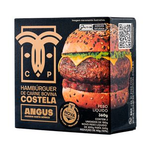 Hamburguer Bovino Carapreta Costela Congelado 180g c/ 2 Unid