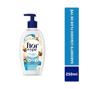 Sabonete Líquido Flor de Ypê para Corpo e Mãos Rosas Brancas e Avelã Frasco Pump 250ml